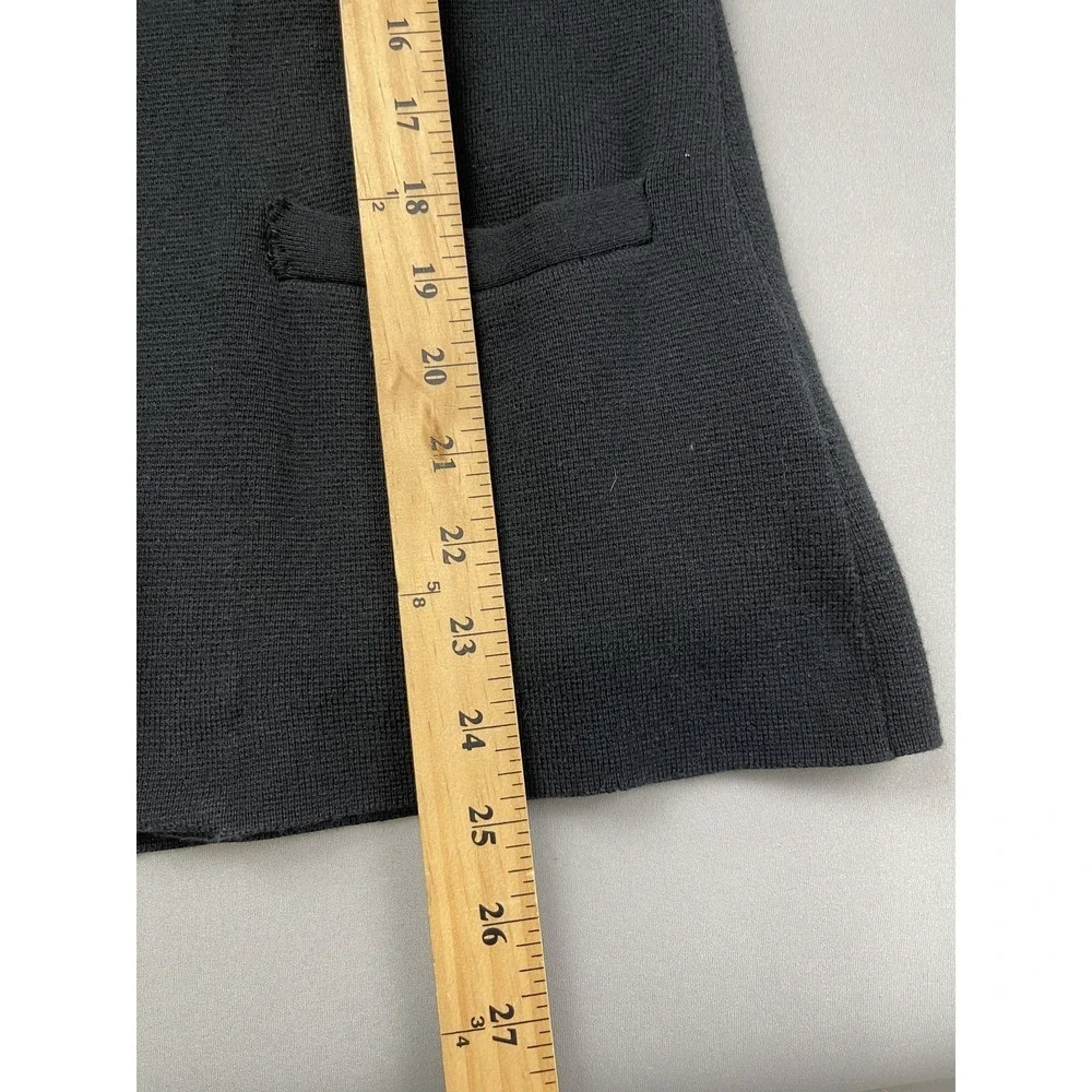 J Crew Women's Petite Medium PM Cotton Open Cardigan Sweater‎ Jacket Black